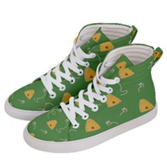 Bee Pattern Women s Hi-top Skate Sneakers by Valentinaart