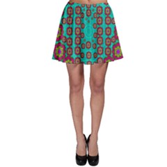 The Worlds Most Beautiful Flower Shower On The Sky Skater Skirt by pepitasart