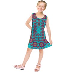 The Worlds Most Beautiful Flower Shower On The Sky Kids  Tunic Dress by pepitasart