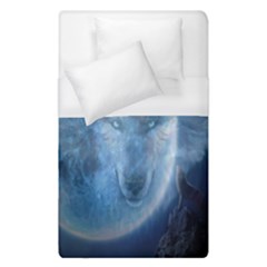 Shadow Moon Wolf Duvet Cover (single Size) by BJVLPRADAG