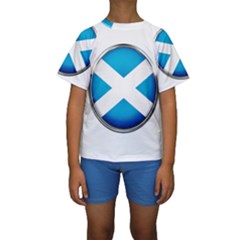 Scotland Nation Country Nationality Kids  Short Sleeve Swimwear by Nexatart