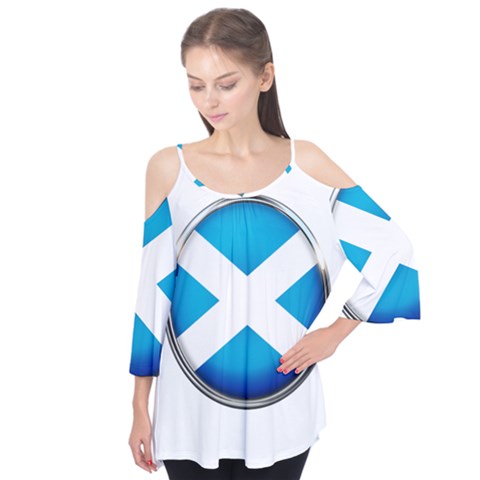 Scotland Nation Country Nationality Flutter Tees by Nexatart