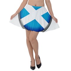 Scotland Nation Country Nationality Velvet Skater Skirt by Nexatart