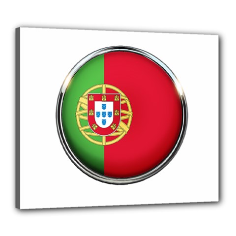 Portugal Flag Country Nation Canvas 24  X 20  by Nexatart