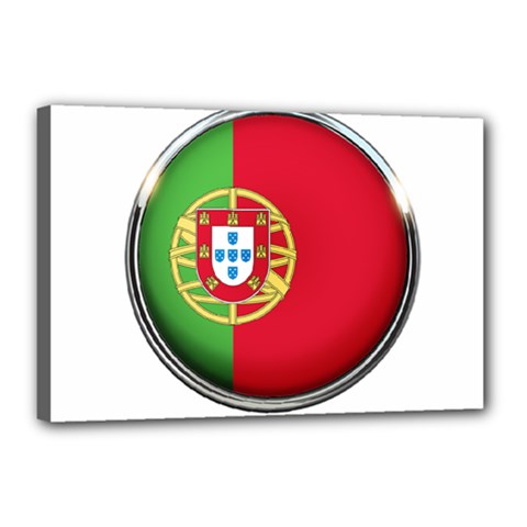 Portugal Flag Country Nation Canvas 18  X 12  by Nexatart