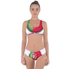 Portugal Flag Country Nation Criss Cross Bikini Set by Nexatart