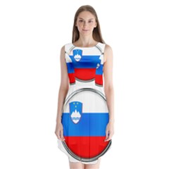 Slovenia Flag Mountains Country Sleeveless Chiffon Dress   by Nexatart