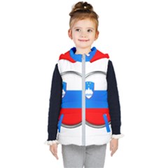 Slovenia Flag Mountains Country Kid s Puffer Vest by Nexatart