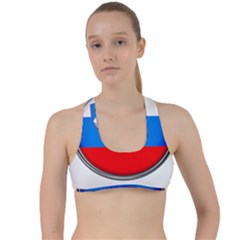 Slovenia Flag Mountains Country Criss Cross Racerback Sports Bra by Nexatart