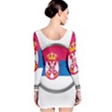 Serbia Flag Icon Europe National Long Sleeve Bodycon Dress View2