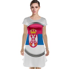 Serbia Flag Icon Europe National Cap Sleeve Nightdress by Nexatart