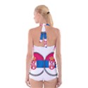 Serbia Flag Icon Europe National Boyleg Halter Swimsuit  View2