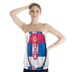 Serbia Flag Icon Europe National Strapless Top by Nexatart