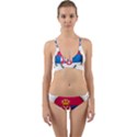 Serbia Flag Icon Europe National Wrap Around Bikini Set View1