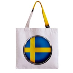 Sweden Flag Country Countries Zipper Grocery Tote Bag by Nexatart