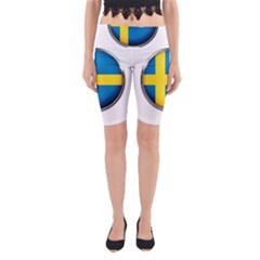 Sweden Flag Country Countries Yoga Cropped Leggings by Nexatart