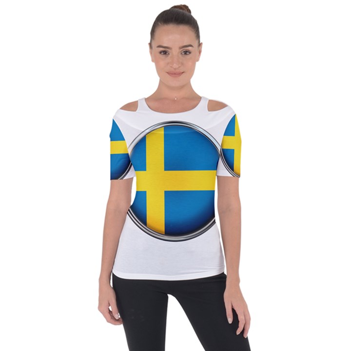 Sweden Flag Country Countries Short Sleeve Top