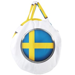 Sweden Flag Country Countries Giant Round Zipper Tote by Nexatart