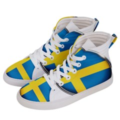 Sweden Flag Country Countries Women s Hi-top Skate Sneakers by Nexatart