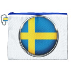 Sweden Flag Country Countries Canvas Cosmetic Bag (xxl) by Nexatart