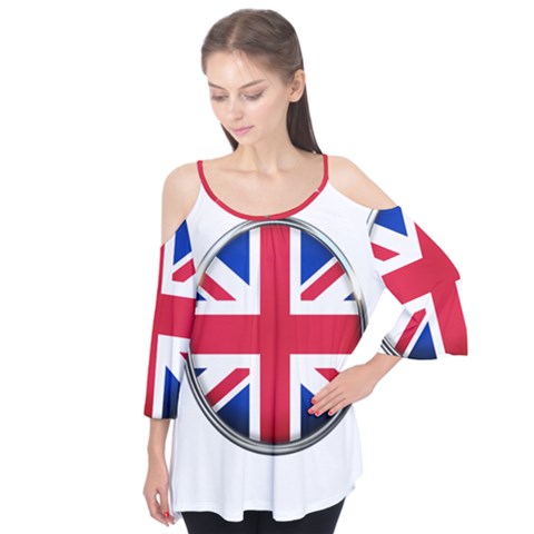 United Kingdom Country Nation Flag Flutter Tees by Nexatart