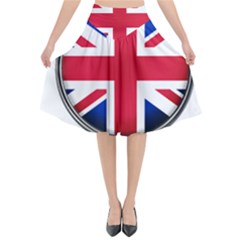 United Kingdom Country Nation Flag Flared Midi Skirt by Nexatart