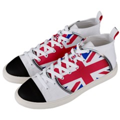 United Kingdom Country Nation Flag Men s Mid-top Canvas Sneakers by Nexatart