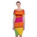 Background Abstract Classic Short Sleeve Midi Dress View1