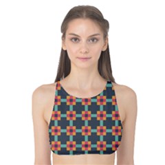 Squares Geometric Abstract Background Tank Bikini Top by Nexatart