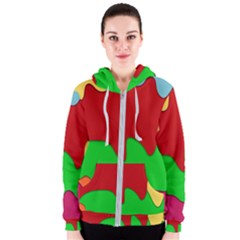 Liquid Forms Water Background Women s Zipper Hoodie by Nexatart