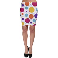 Background Polka Dot Bodycon Skirt by Nexatart