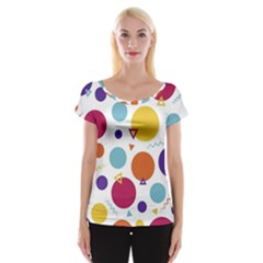 Background Polka Dot Cap Sleeve Tops by Nexatart