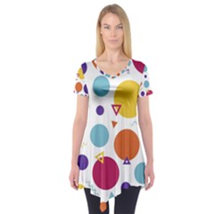 Background Polka Dot Short Sleeve Tunic  by Nexatart