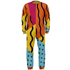 Background Abstract Memphis Onepiece Jumpsuit (men)  by Nexatart