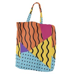 Background Abstract Memphis Giant Grocery Zipper Tote by Nexatart