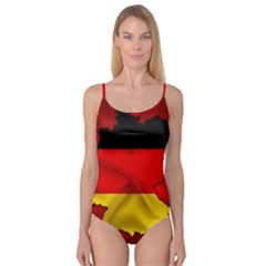 Germany Map Flag Country Red Flag Camisole Leotard  by Nexatart