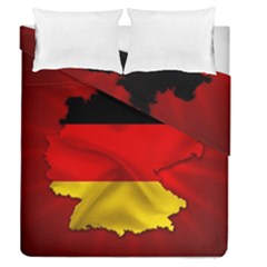 Germany Map Flag Country Red Flag Duvet Cover Double Side (queen Size) by Nexatart