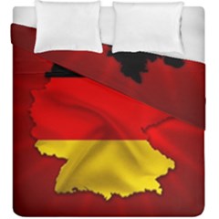 Germany Map Flag Country Red Flag Duvet Cover Double Side (king Size) by Nexatart