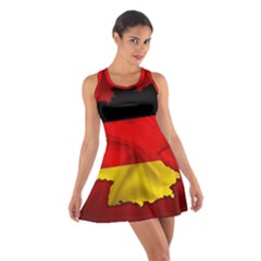 Germany Map Flag Country Red Flag Cotton Racerback Dress by Nexatart