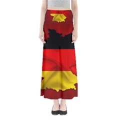 Germany Map Flag Country Red Flag Full Length Maxi Skirt by Nexatart