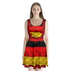 Germany Map Flag Country Red Flag Split Back Mini Dress  by Nexatart