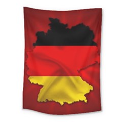 Germany Map Flag Country Red Flag Medium Tapestry by Nexatart