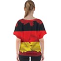 Germany Map Flag Country Red Flag V-Neck Dolman Drape Top View2