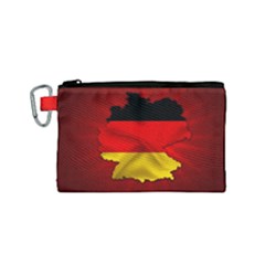 Germany Map Flag Country Red Flag Canvas Cosmetic Bag (small) by Nexatart