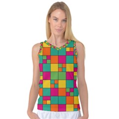 Squares Abstract Background Abstract Women s Basketball Tank Top by Nexatart