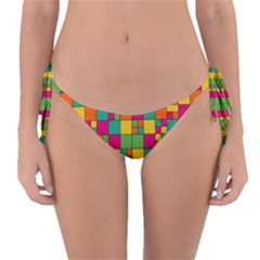 Squares Abstract Background Abstract Reversible Bikini Bottom by Nexatart