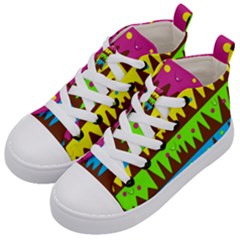 Illustration Abstract Graphic Kid s Mid-top Canvas Sneakers by Nexatart