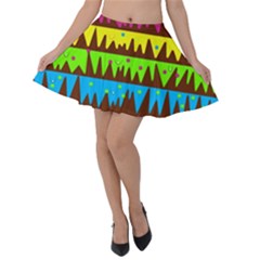 Illustration Abstract Graphic Velvet Skater Skirt by Nexatart