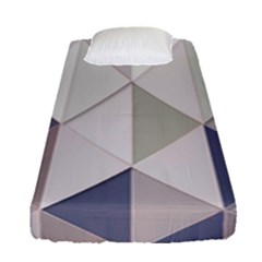 Background Geometric Triangle Fitted Sheet (single Size) by Nexatart