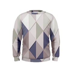 Background Geometric Triangle Kids  Sweatshirt by Nexatart